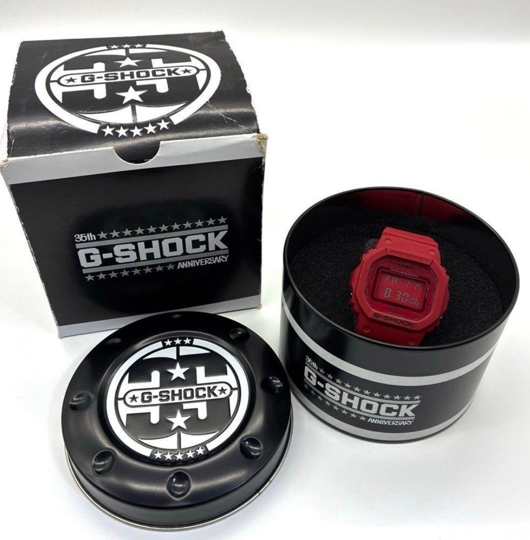 G SHOCK 35th Anniversary Model DW 5600 Red Watch G SHOCK DW 5635C 4JR Red Out
