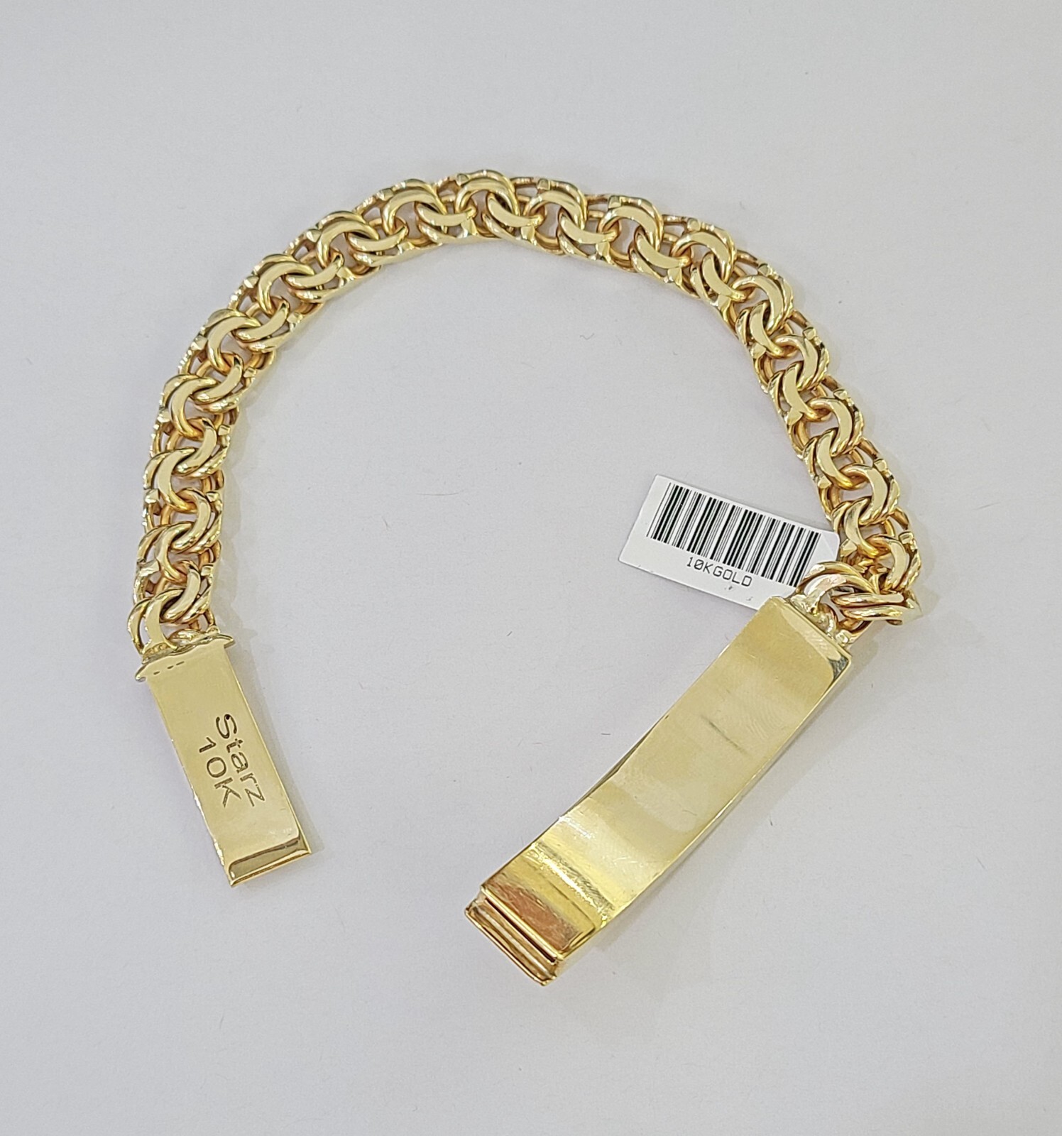 10k Solid Yellow Gold Chino ID Bracelet Size 8″ Inch 8mm Box Lock Real 10kt