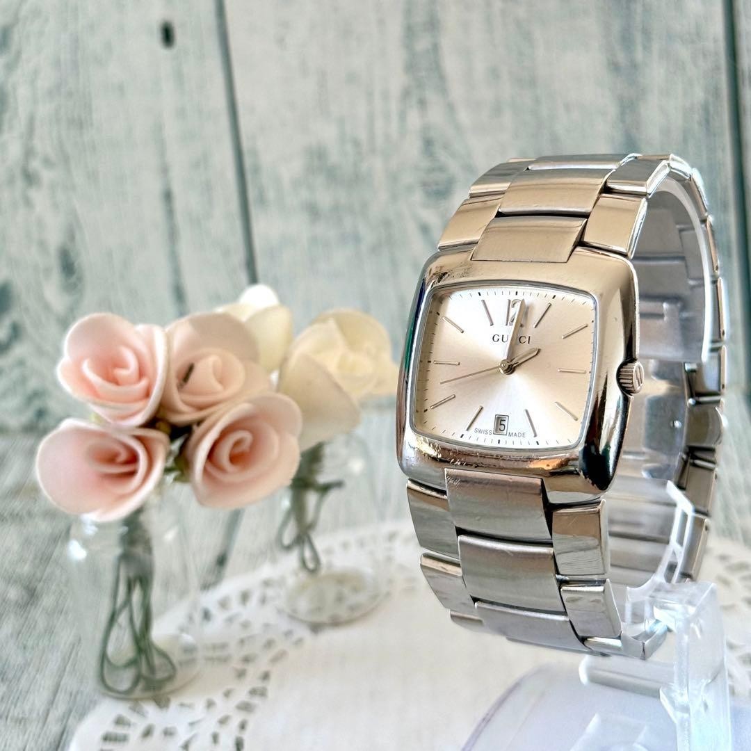 GUCCI 8500M Men’s Watch Silver Used