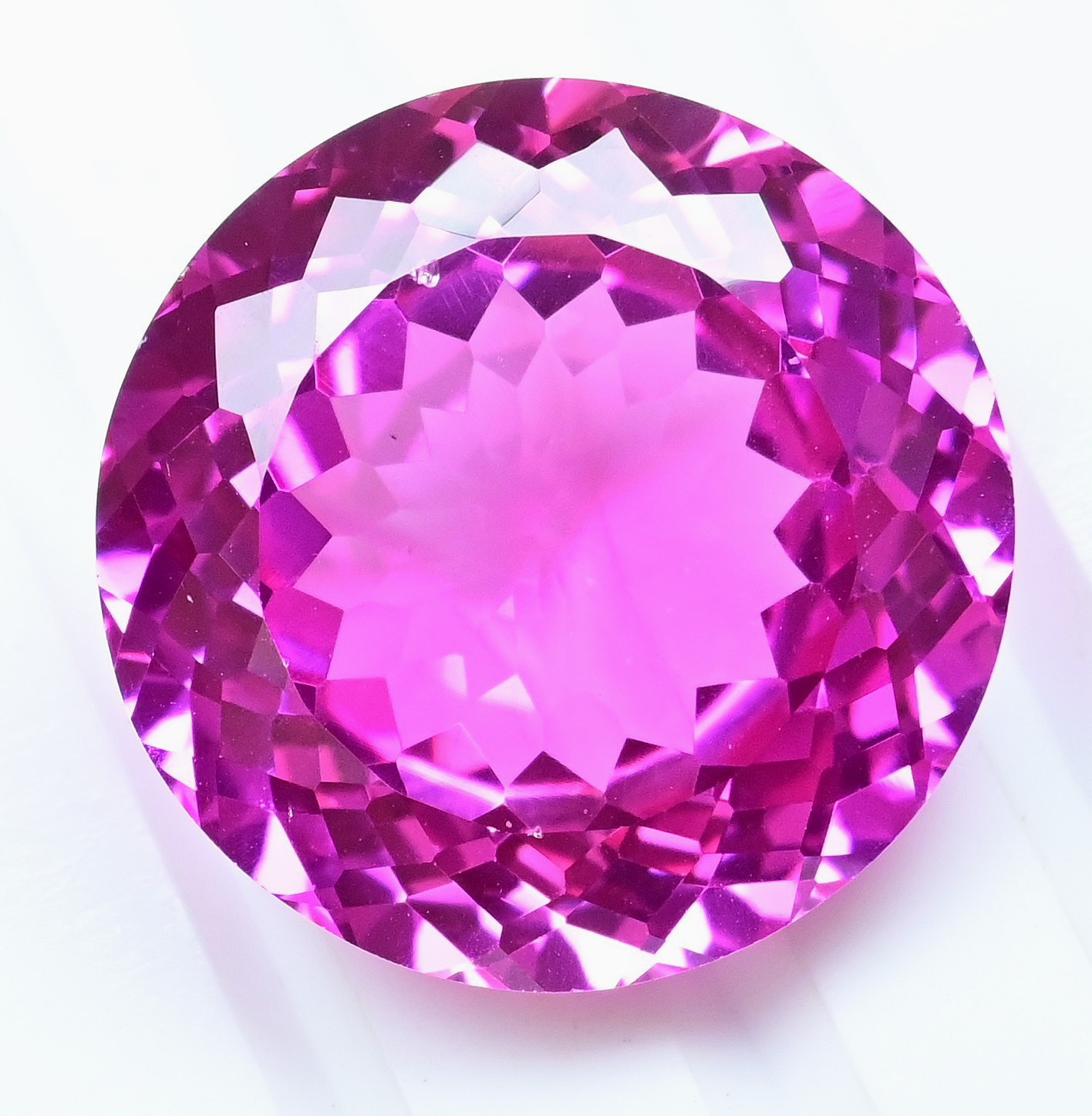 Natural Mogok Pink Ruby 51.00 Ct Certified Flawless Round Loose Gemstone