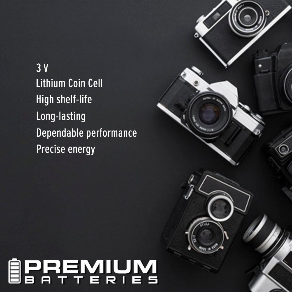 Premium Batteries 3V Child Safe Lithium Coin Cell Batteries (1, 2 & 6 Count)
