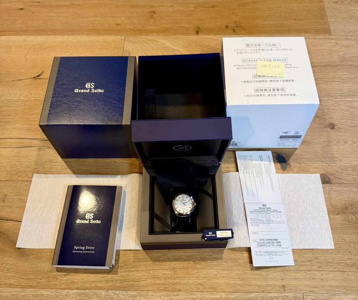 Grand Seiko SBGY003 Elegance Spring Drive 20th Anniversary Limited Edition Watch