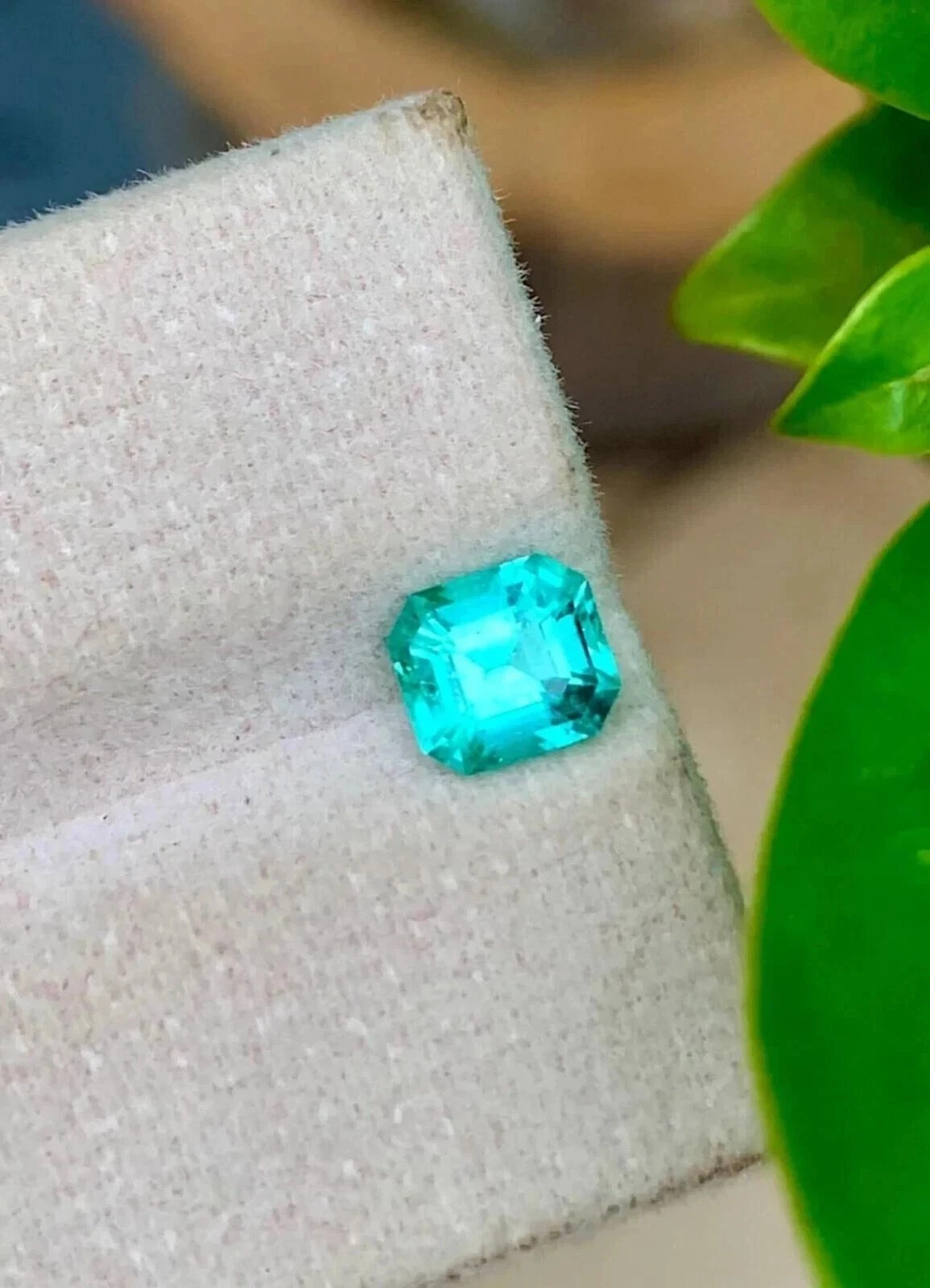 9.55 Ct+ Certified Natural Asscher Paraiba Tourmaline Neon Blue Loose Gemstone