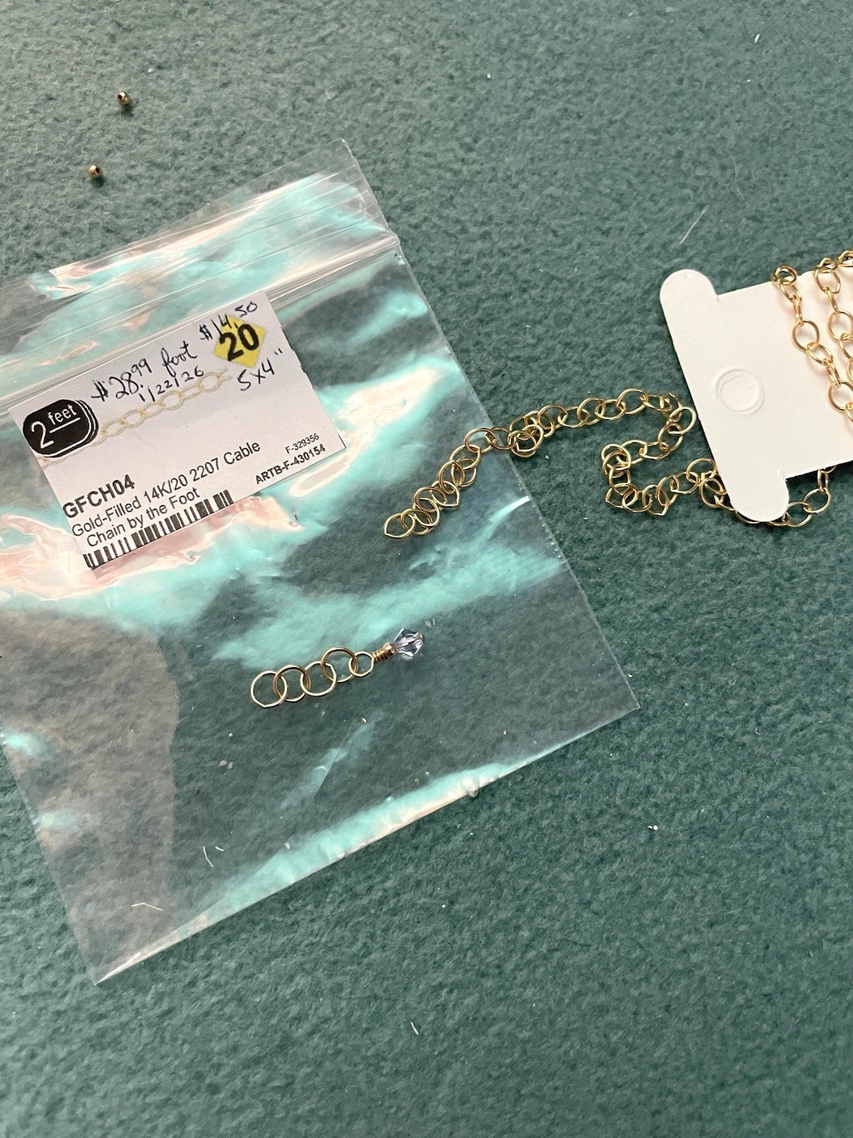 14 Karat Gold Filled 2.25 Inch Medium Duty Extender lobster claw Clasp