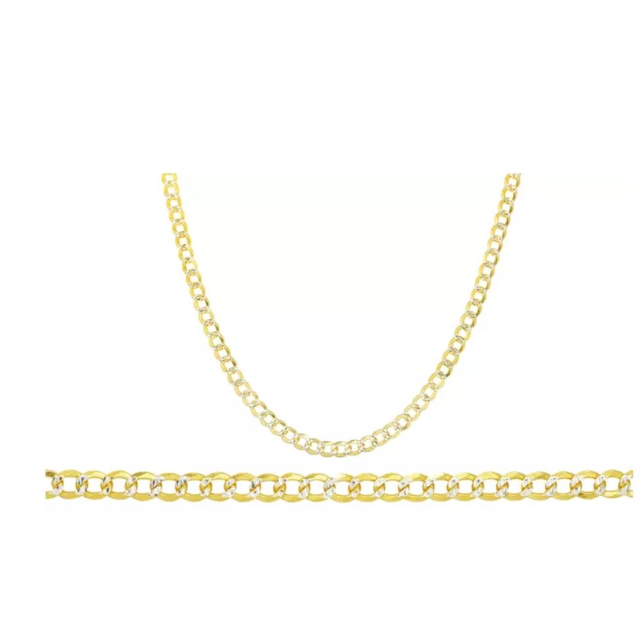 18K Yellow Gold Filled Tarnish-Resist 1.2mm Thin Cuban Curb Chain Necklace E819G