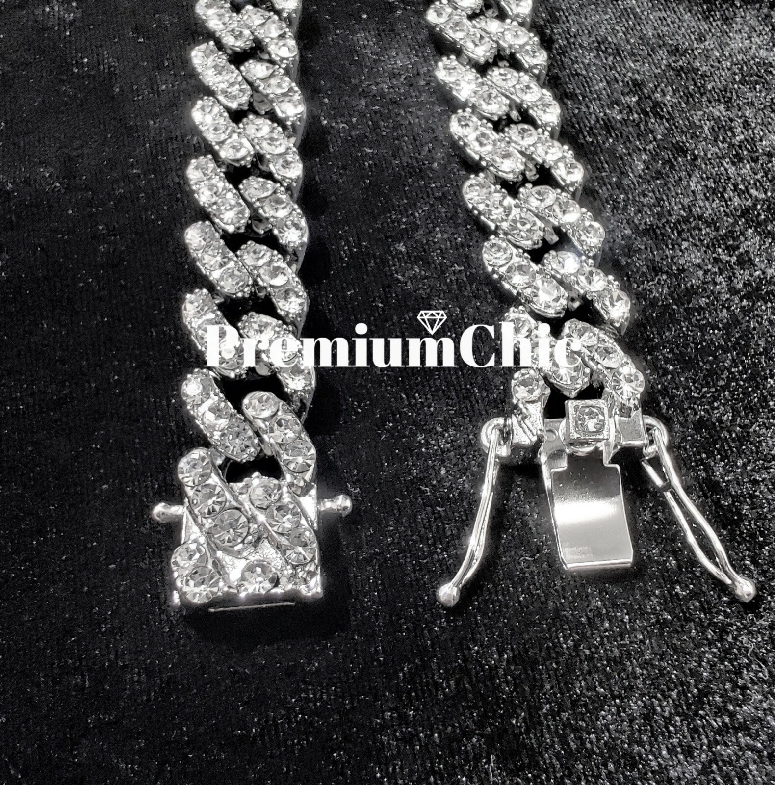 Miami Cuban Iced Designer Link Chain Necklace or Bracelet Mens Plated CZ Jewelry