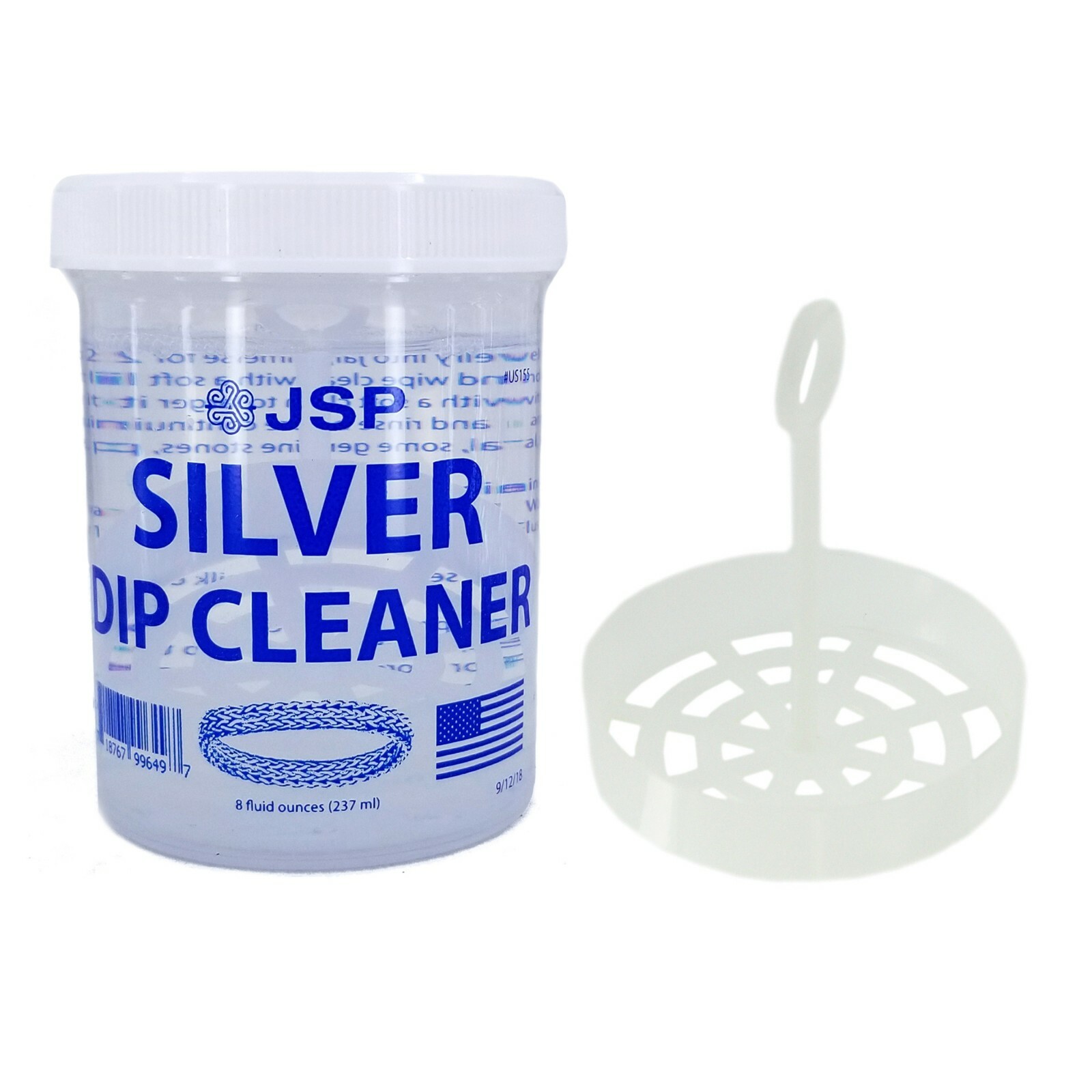 Sterling Silver Dip Cleaner Tarnish Remover Jewelry Cleaning Solution Tweezer