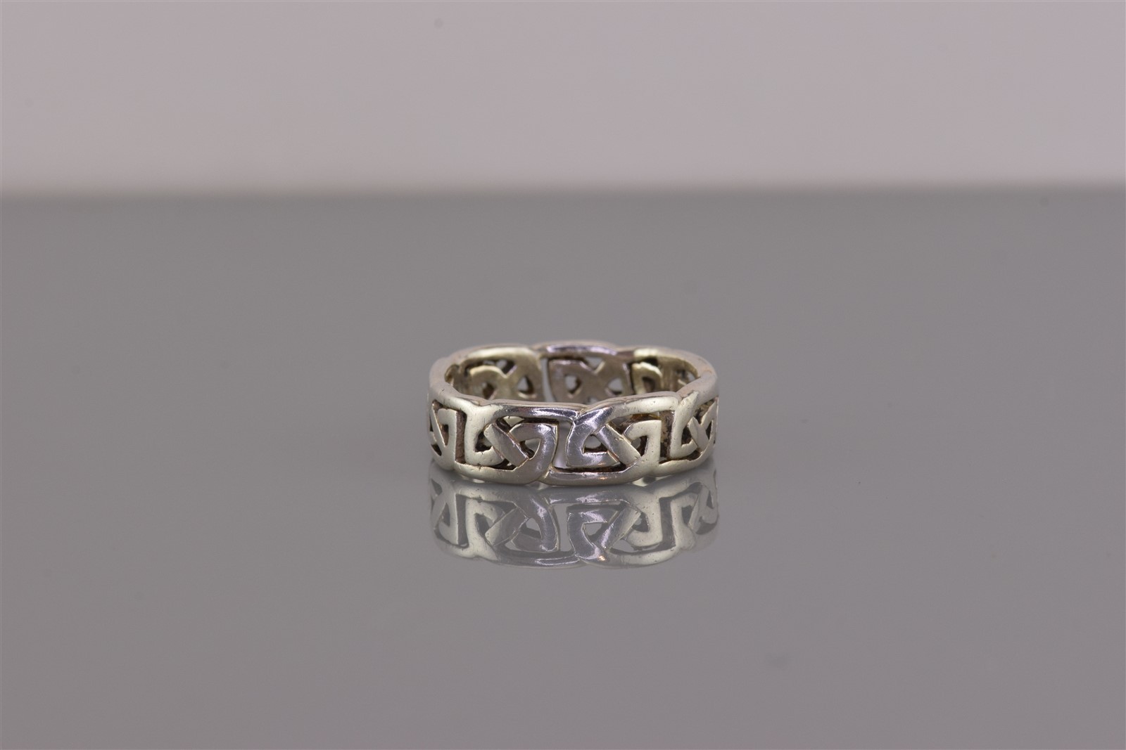 Peter Stone Sterling 6mm Silver Celtic Openwork Band Ring 925 Sz: 6