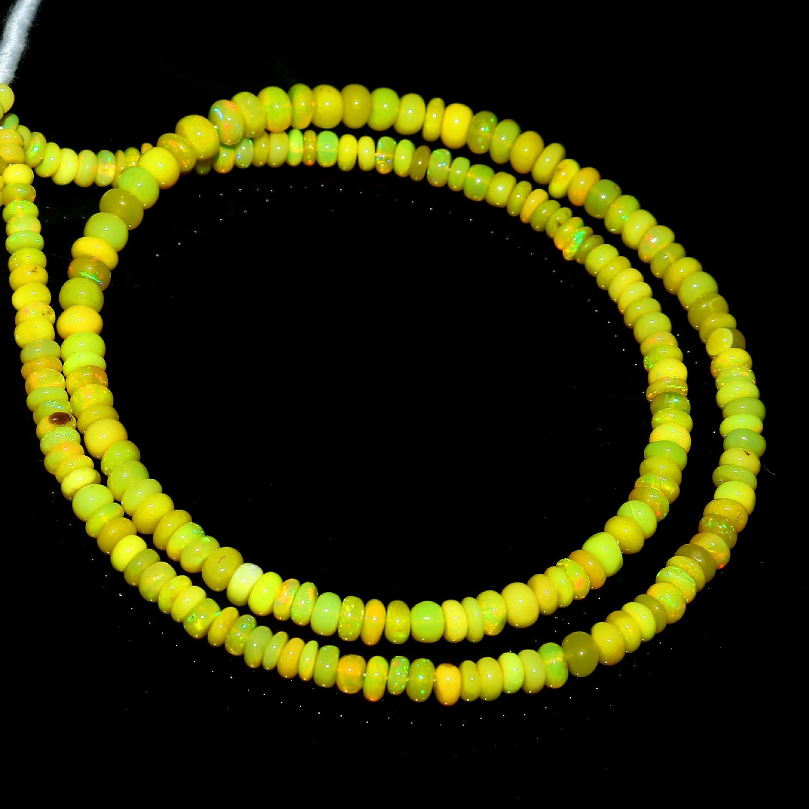 Natural Opal Beads Rondelle Opal beads Yellow Color Opal Jewelry Gift For Her