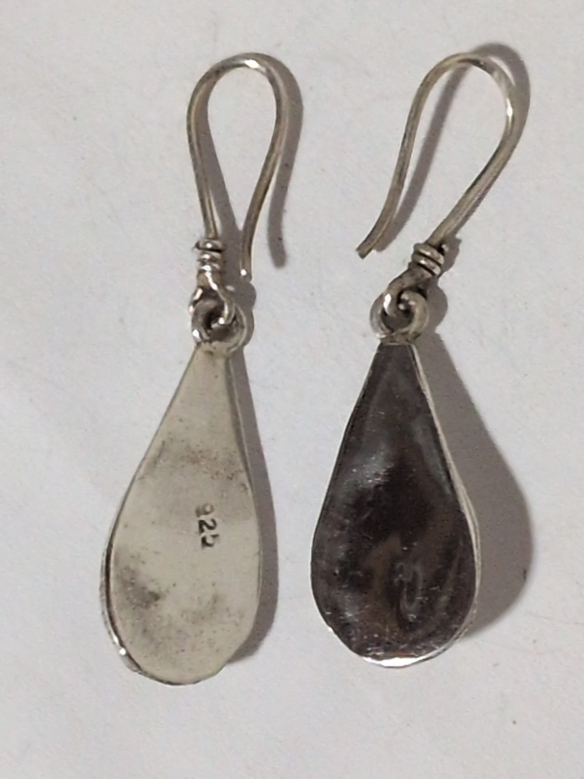 VINTAGE STERLING SILVER 1 INCH GANESH HINDU GODDESS DANGLE EARRINGS 6.7 GRAM 925