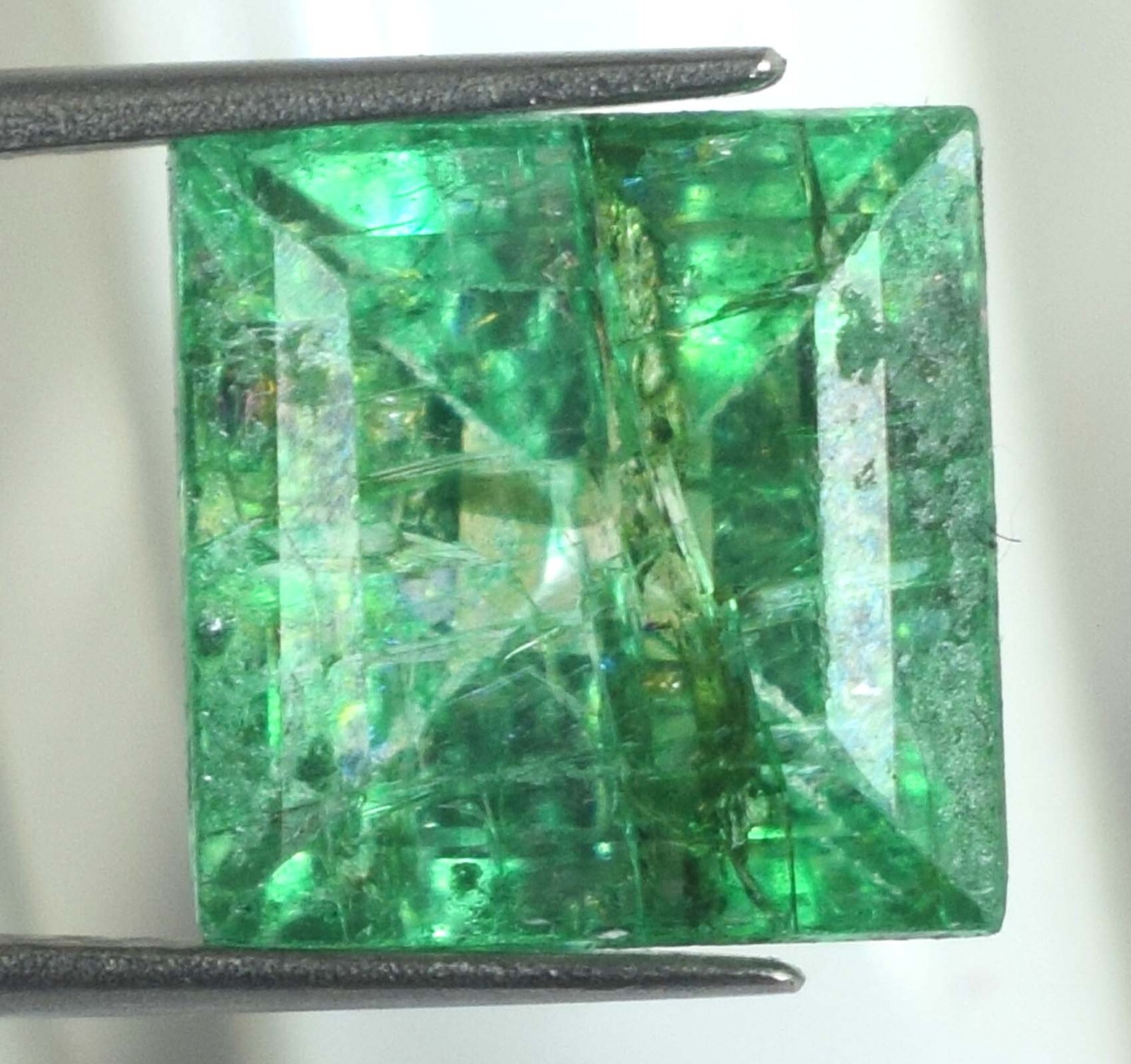 Natural 6.15 Ct Colombian Emerald Square Gemstone Certified E6658 Wedding Offer