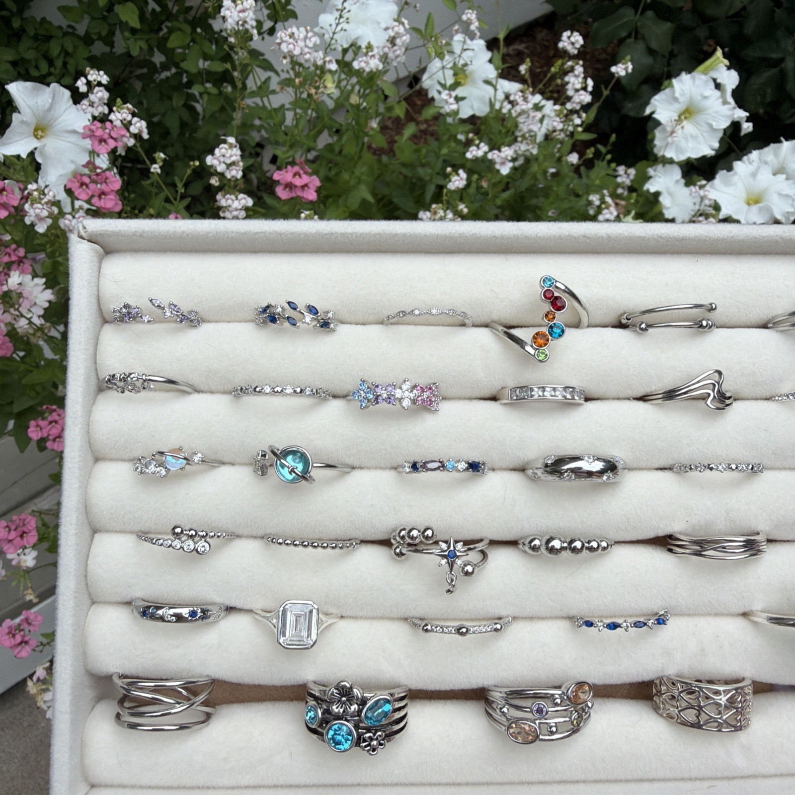 Brand New Silver Rings, Ring Lot, All Sizes Most Of Them 6,7,8,9