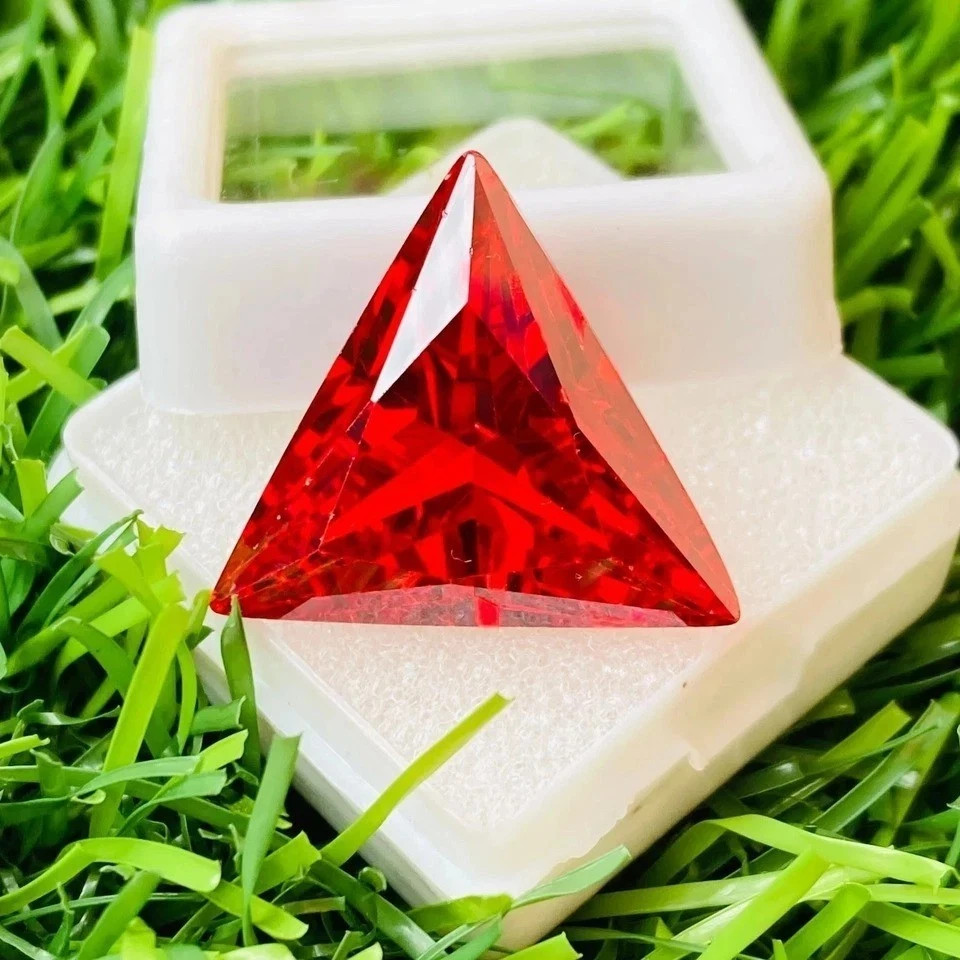 9 Ct Natural Burma Pigeon Blood Red Ruby Trillion Certified Loose Gemstone