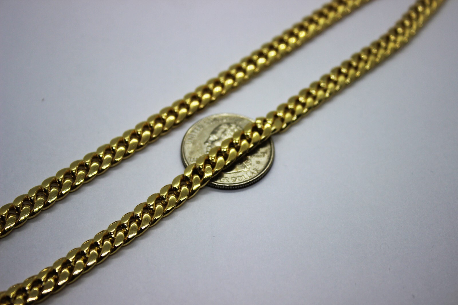 10K Yellow Gold 3mm – 7mm Miami Cuban Necklace Chain Bracelet 7″ – 30″ Hollow