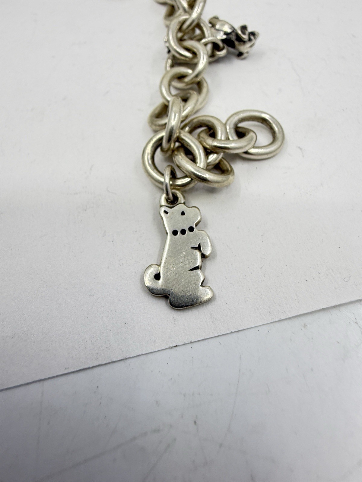 James Avery Sterling Silver Charm Bracelet Texas Turtle Dog 6.5” 36.3g 7”