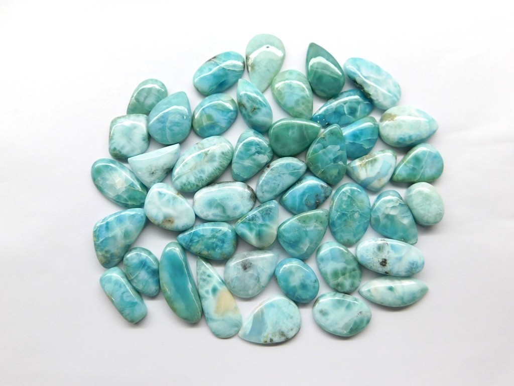 Quality AAA+ Natural Larimar cabochon gemstones For Jewelry Making 71394