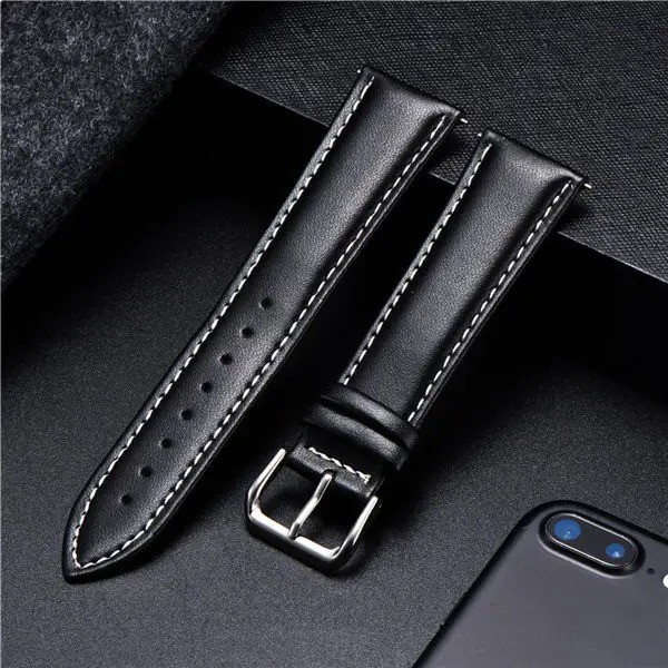 16mm 18mm 20mm 22mm 24mm Genuine Leather Watch Band Strap Bracelet