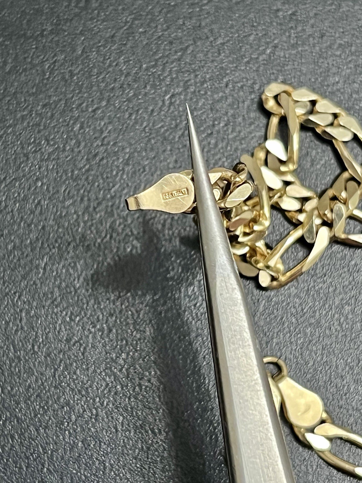 14k Solid Italian Gold Figaro Bracelet