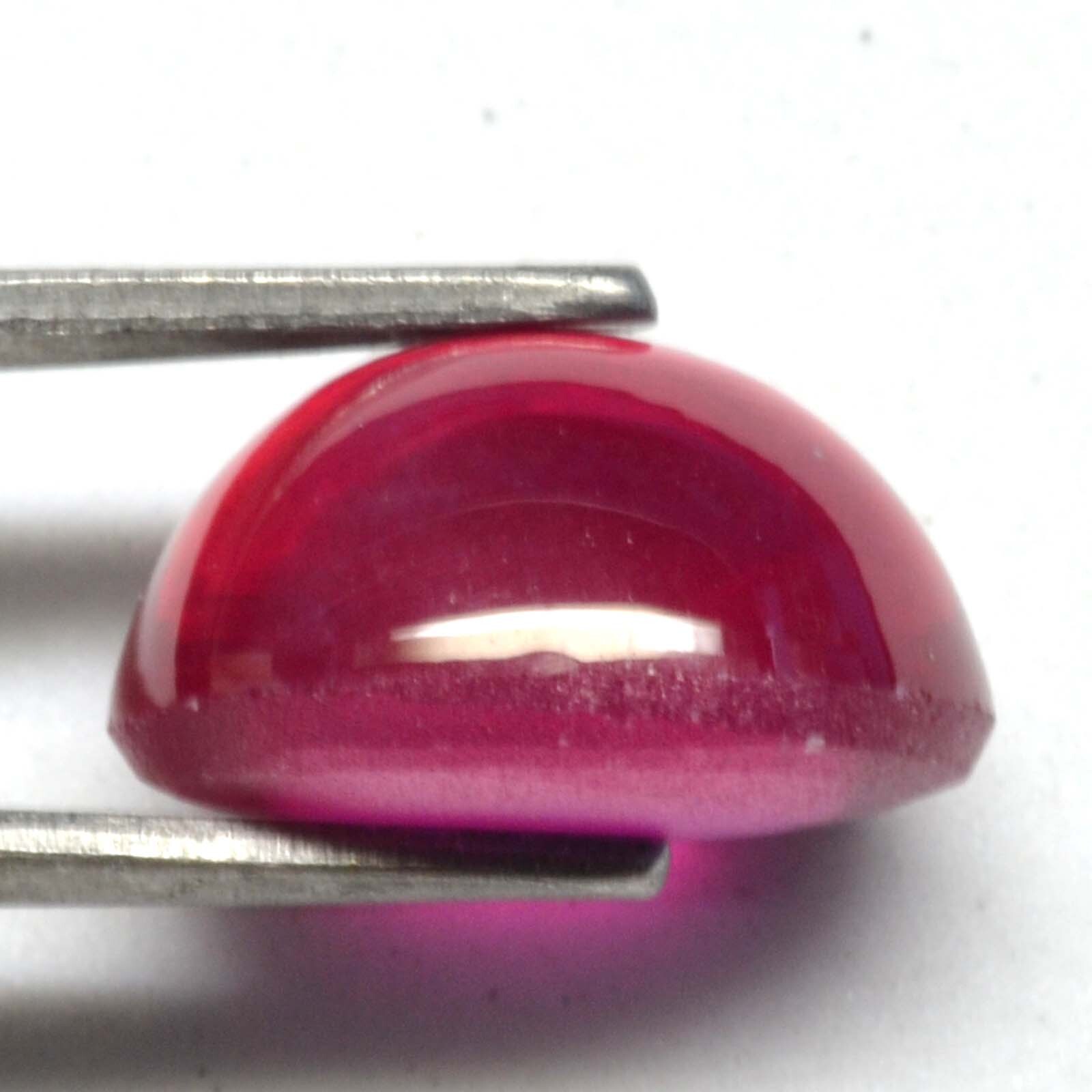 6.95 Ct 11.4×9 MM Red Ruby Star Sapphire 6 Rays Lab Created Corundum RRS7052