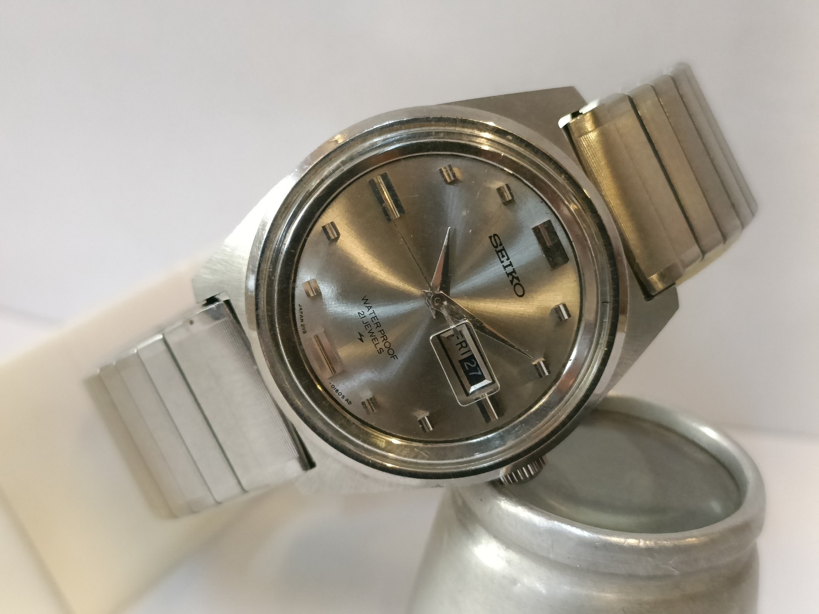 SEIKO 21J WINDING GRAY DIAL 2119-0090 JAPAN WOMEN’S WORKING CONDITION