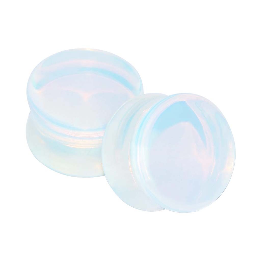 PAIRS Organic Natural Stone Ear Gauges Ear Plugs Double Flared Piercing 2g-5/8″