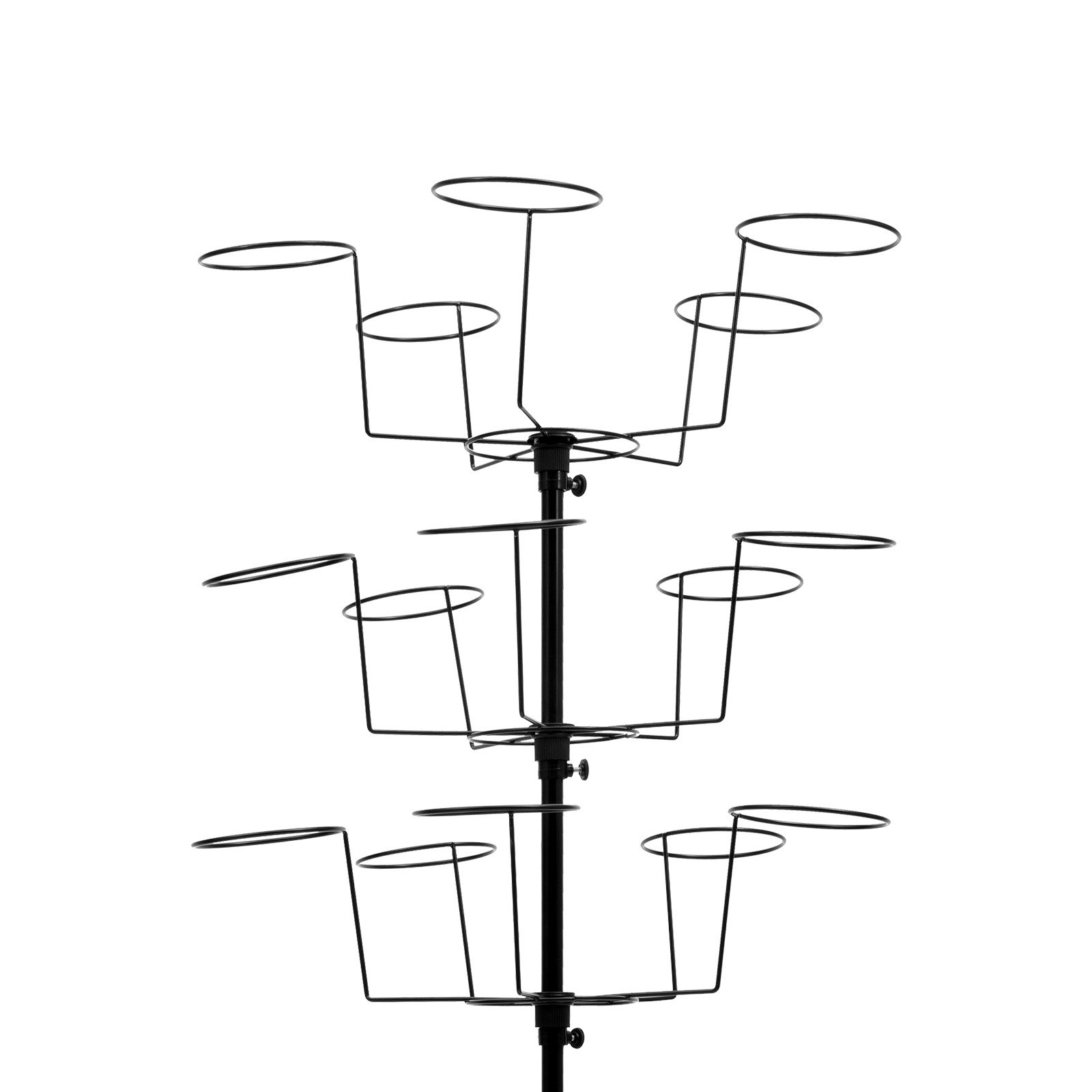 7 Tiers Hat/Cap Display Retail Hat Cap Rack Rotating Spinner Metal Stand Floor