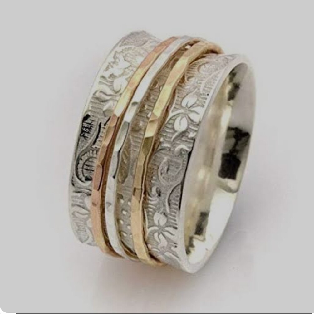Amazing 925 Sterling Silver Spinner Ring Handmade Jewelry Gift For Her A-835