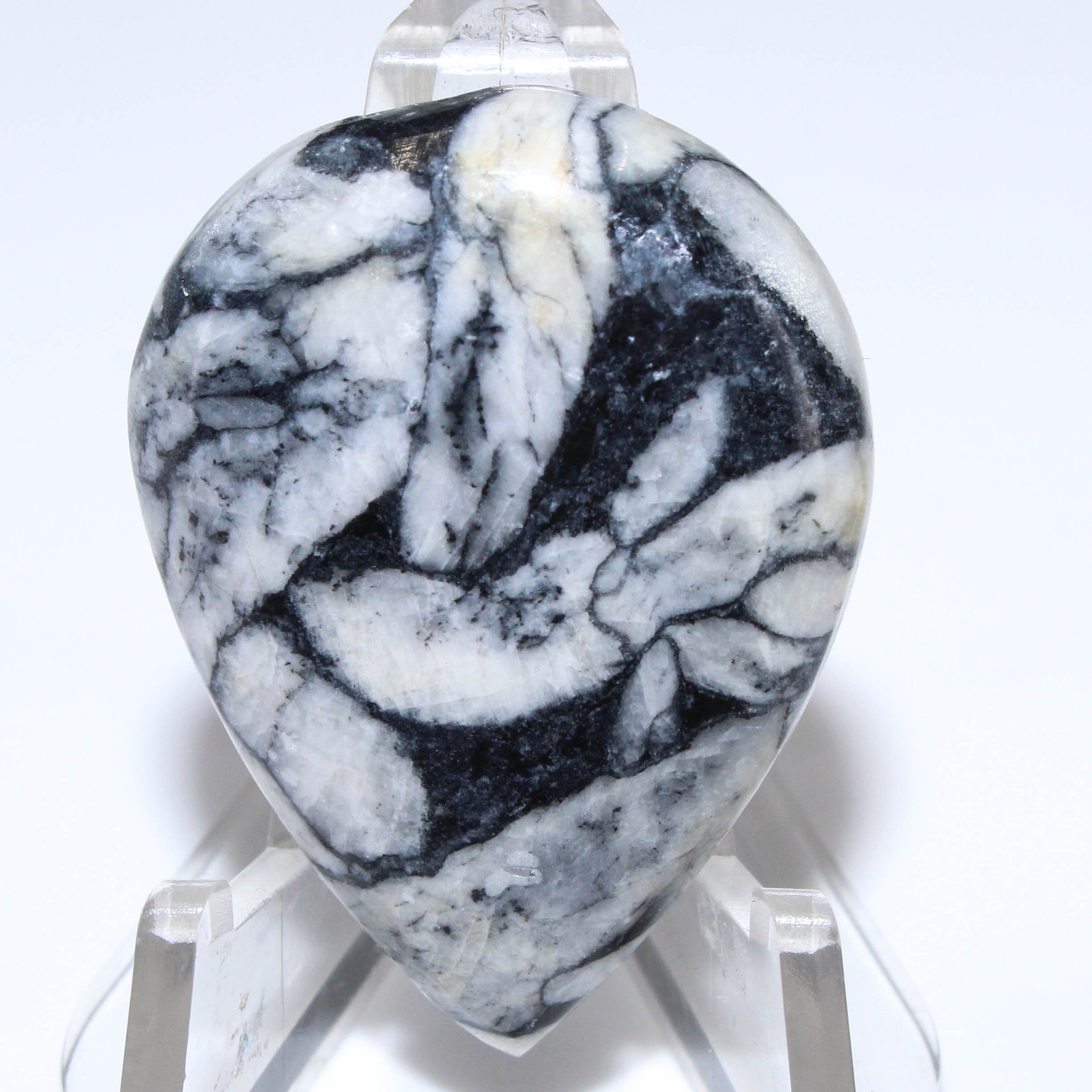 43.50 Ct. Lovely Pinolith Jasper Pear Cabochon Loose Gemstone 34x25x5 mm