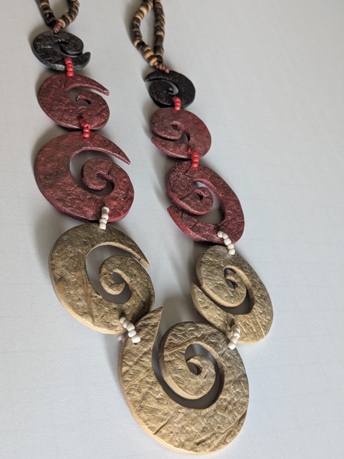 Tamina by Stella Handcrafted Spiral Pendant Necklace & Earring Set | Tribal Boho