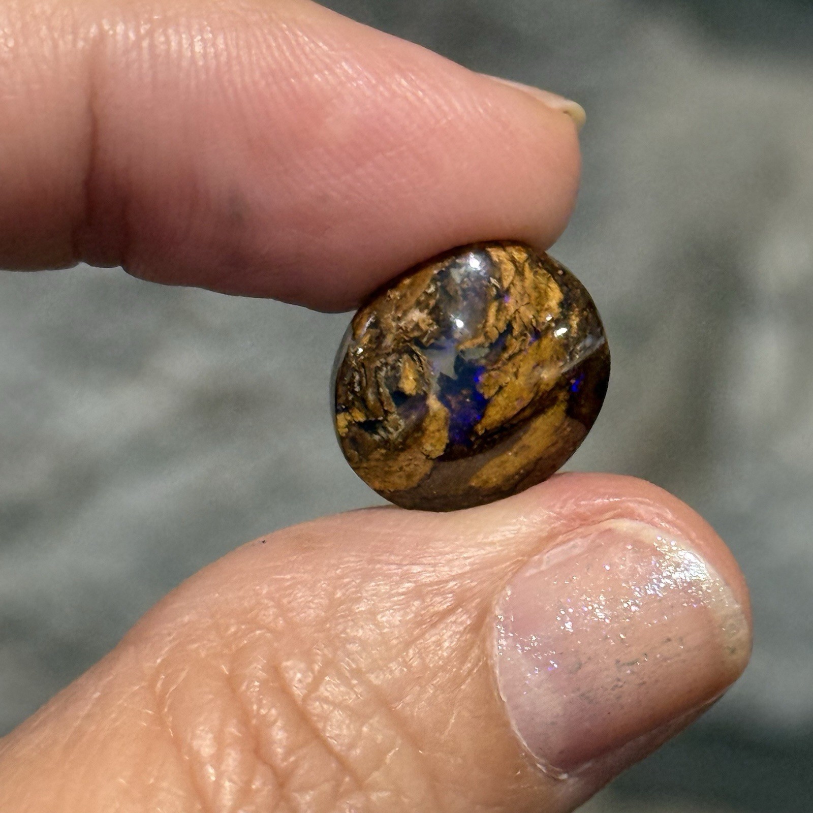 6.65ct 14.3×12.6×5.2mm Fine Australian Koroit Boulder Opal Oval Cabochon Gem