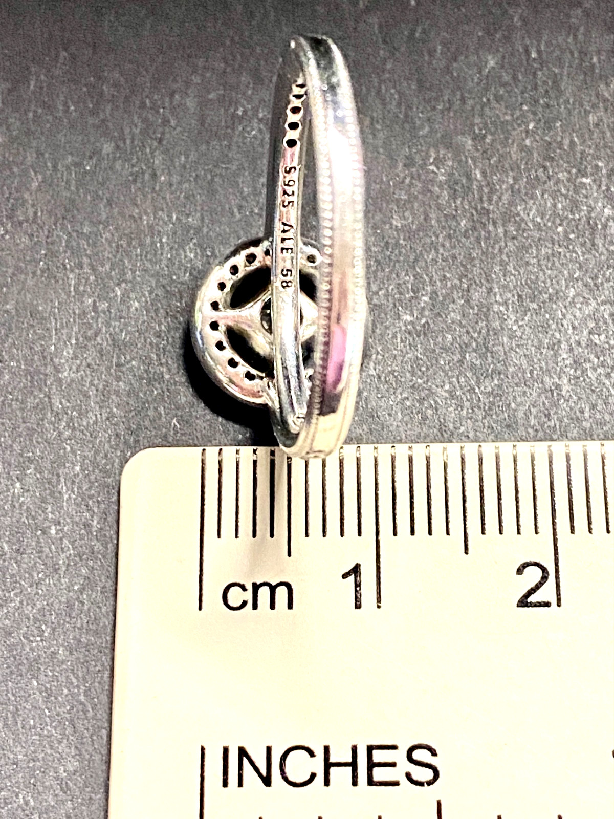 Vintage Sterling Silver Pandora Allure CZ Ring Size 8.5 8 1/2