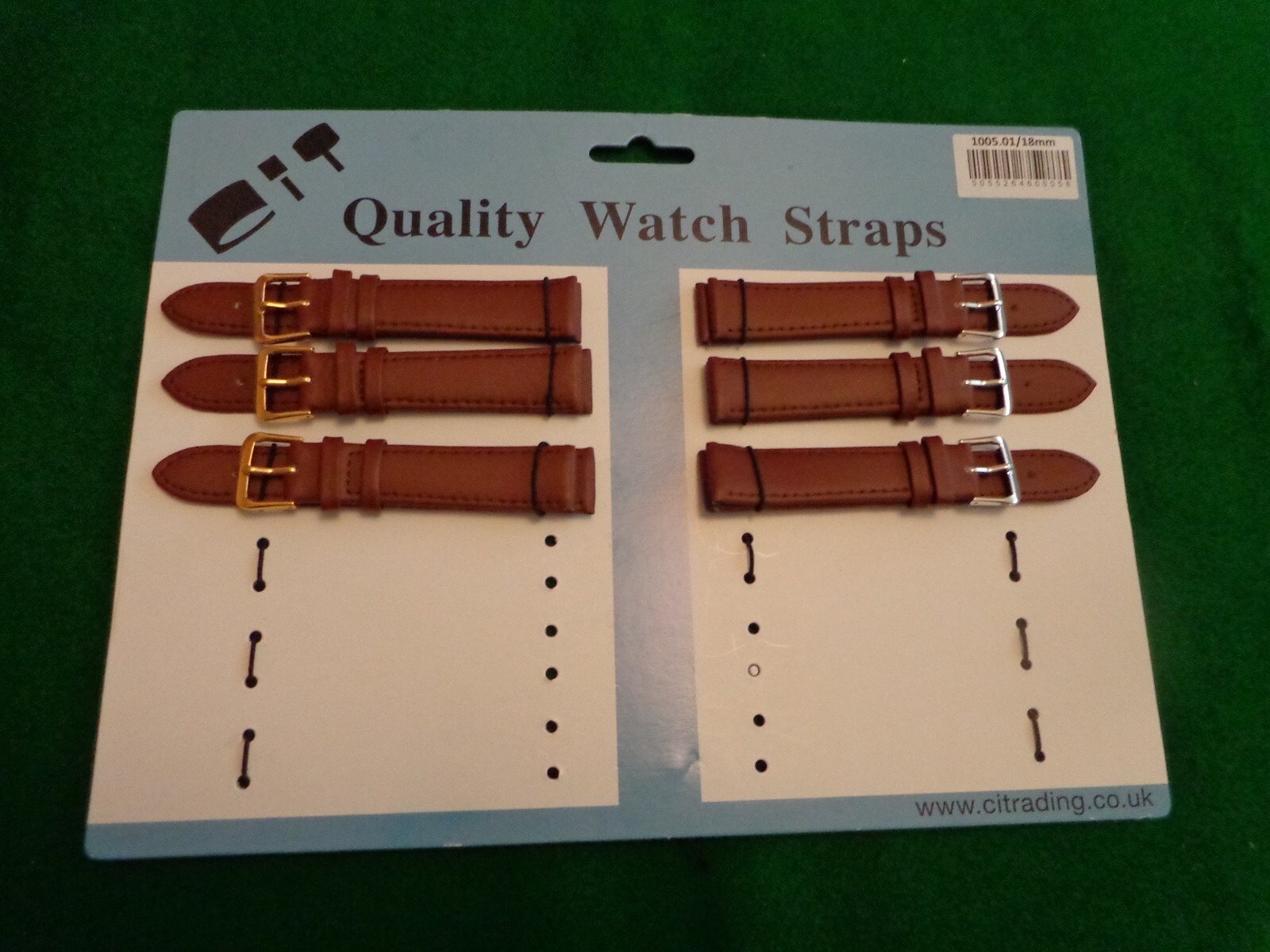 WATCH STRAP 18MM GENTS LEATHER MEDIUM BROWN WRISTWATCH STRAP QUALITY