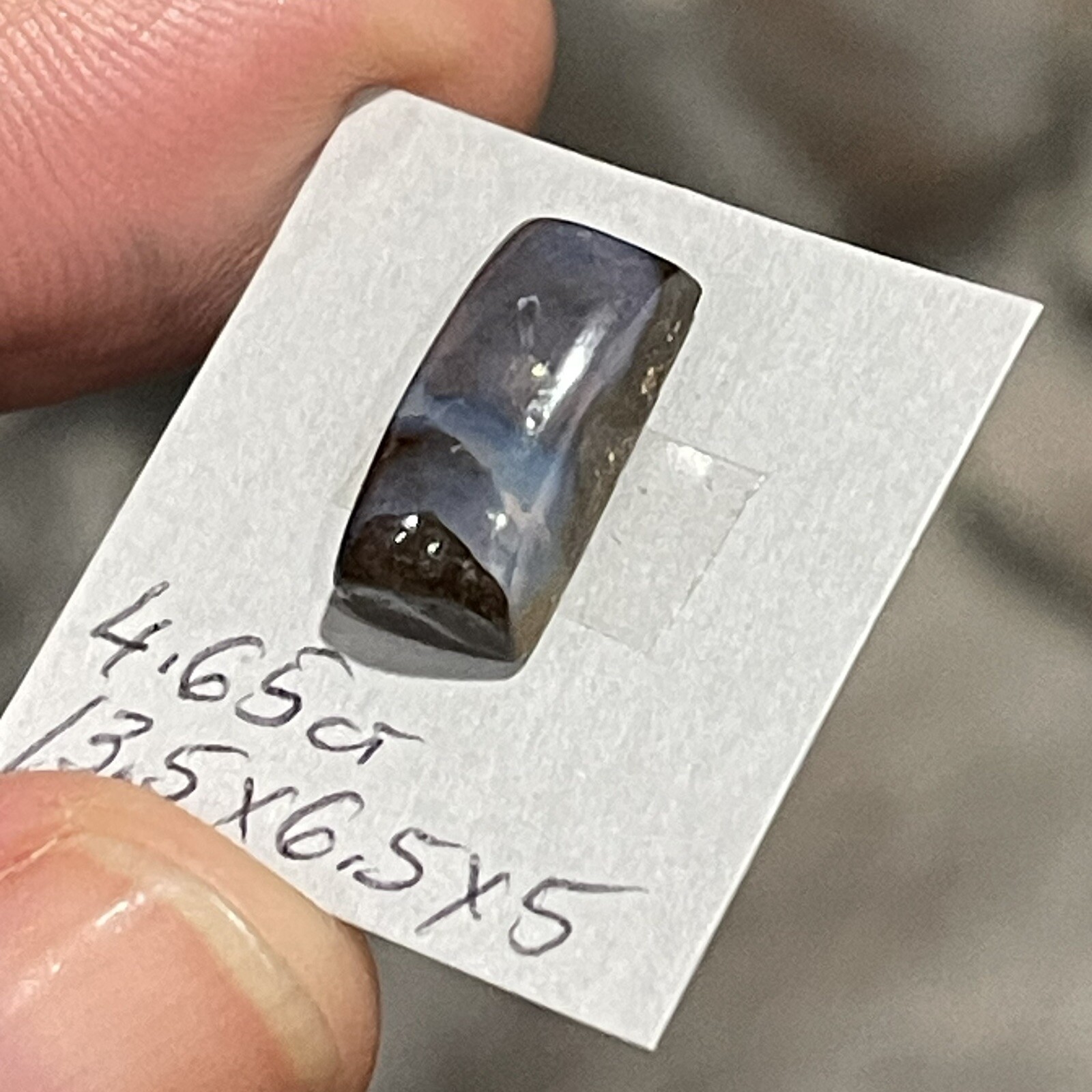 4.65ct 13.5×6.5x5mm Australian Crystal Boulder Opal Cabochon Ring Gem