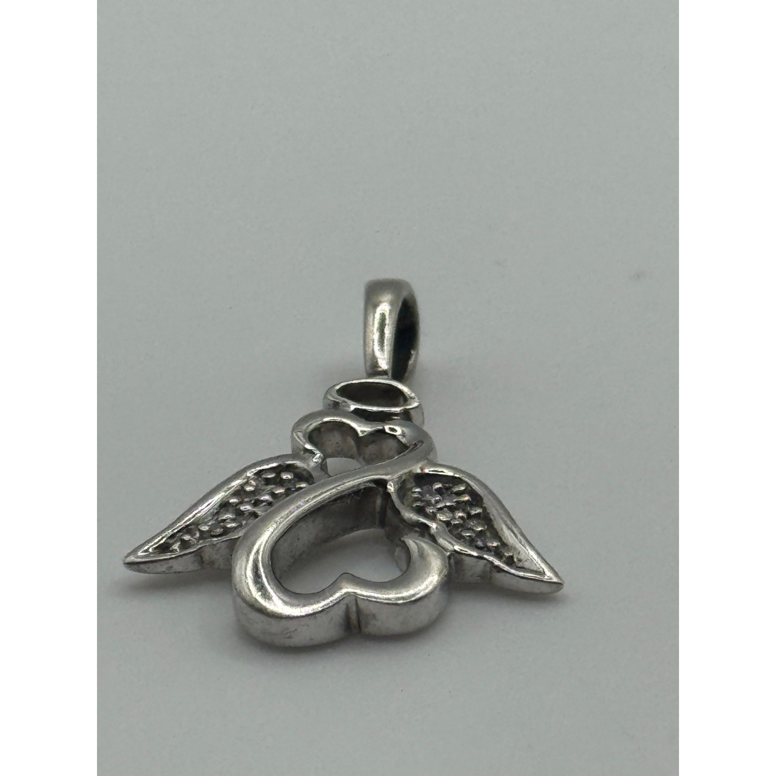 Jane Seymour Open Heart Angel Sterling Silver Pendant JWBR 925