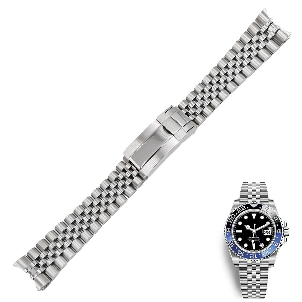 20mm Solid Watch Band Jubilee Oyster Clasp For Rolex GMT Master II 116710 BLNR