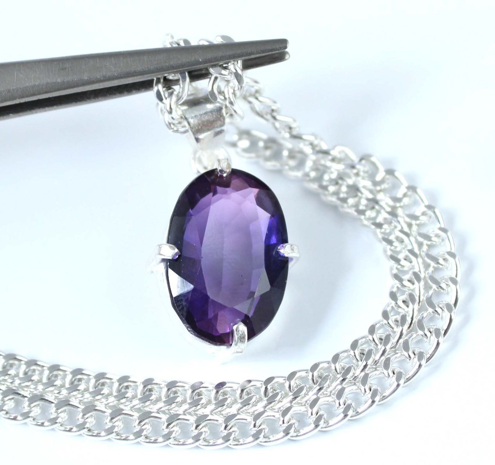 Natural Boysenberry Sapphire 11.60 Ct Oval Gems Certified Anniversary Pendant