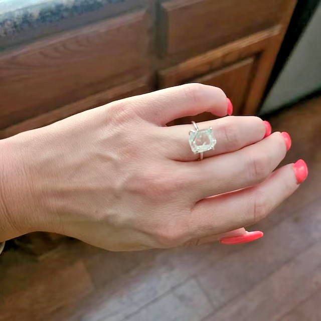 Natural Raw Herkimer Diamond Crystal 14k Gold Ring | Handmade Boho Jewelry