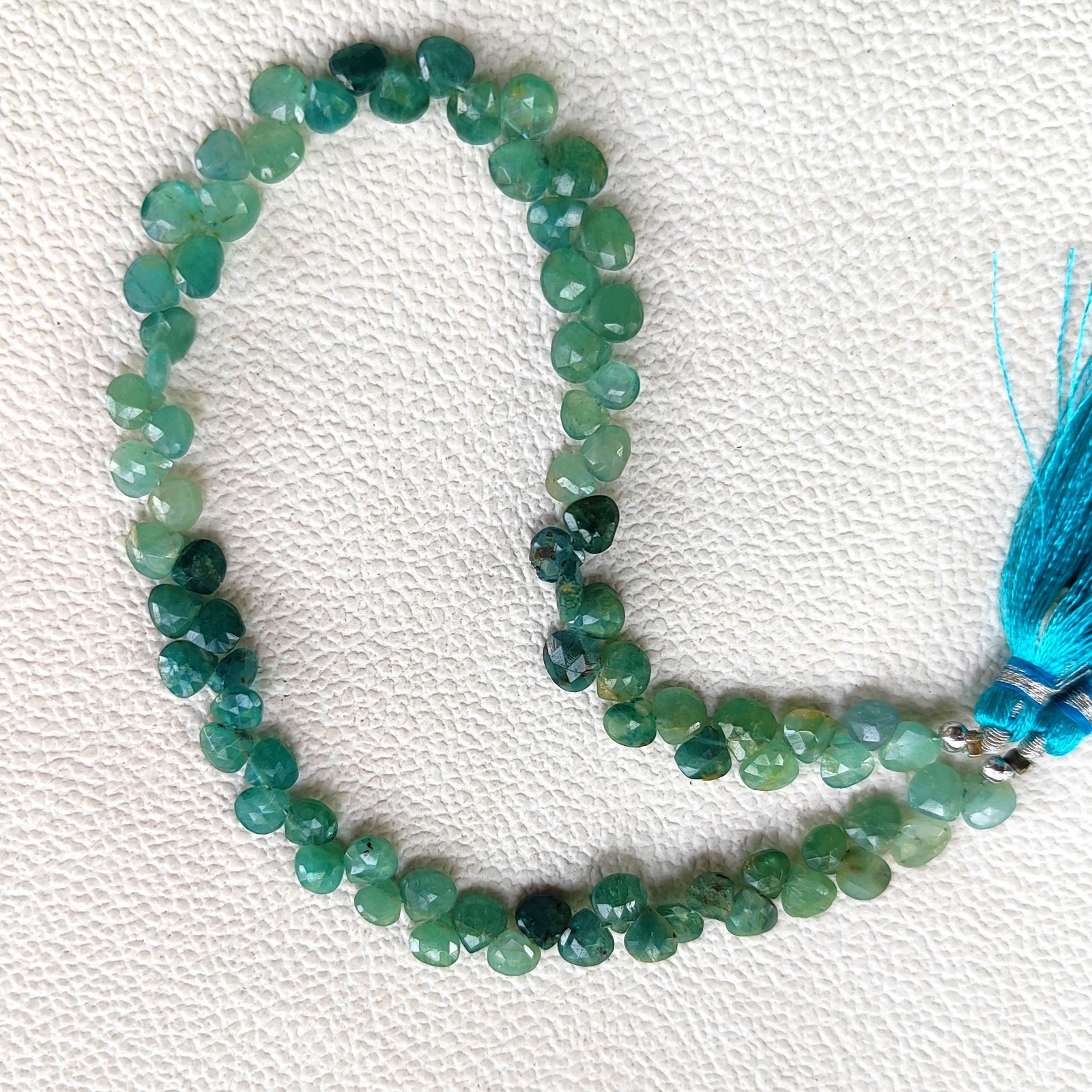 Rare Grandidierite Faceted Heart Beads 5mm Size Madagascar Gemstone 10″ Strand