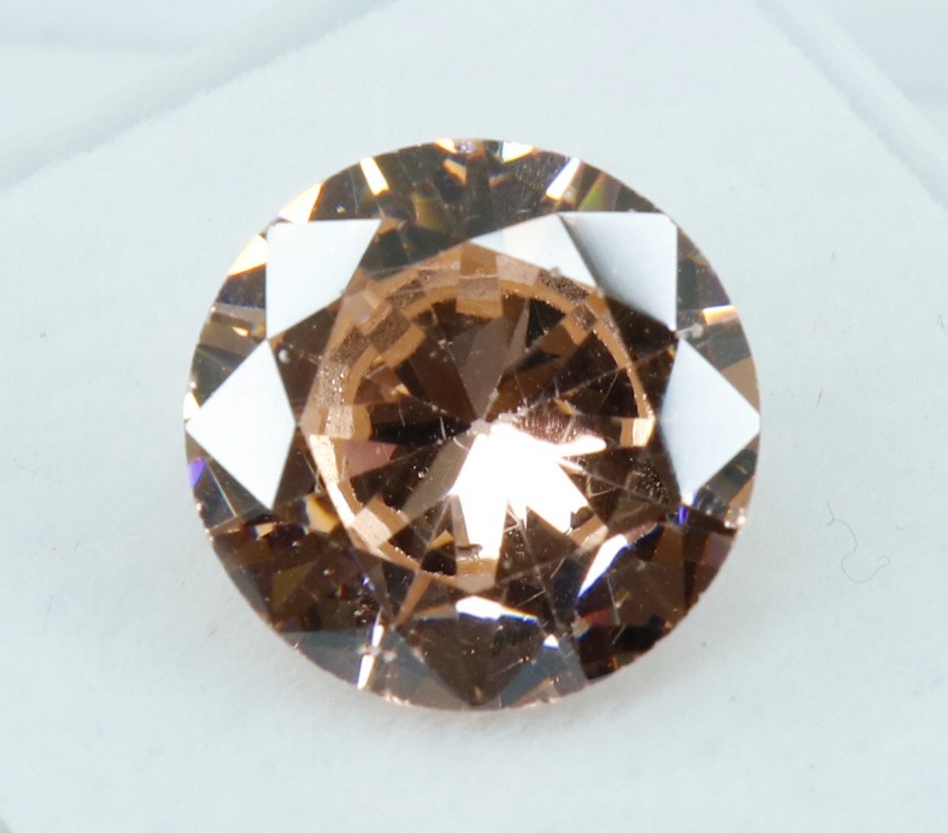 Certified 7.45 Cts. Natural Reddish Brown Zircon Round Cut Loose Gemstone