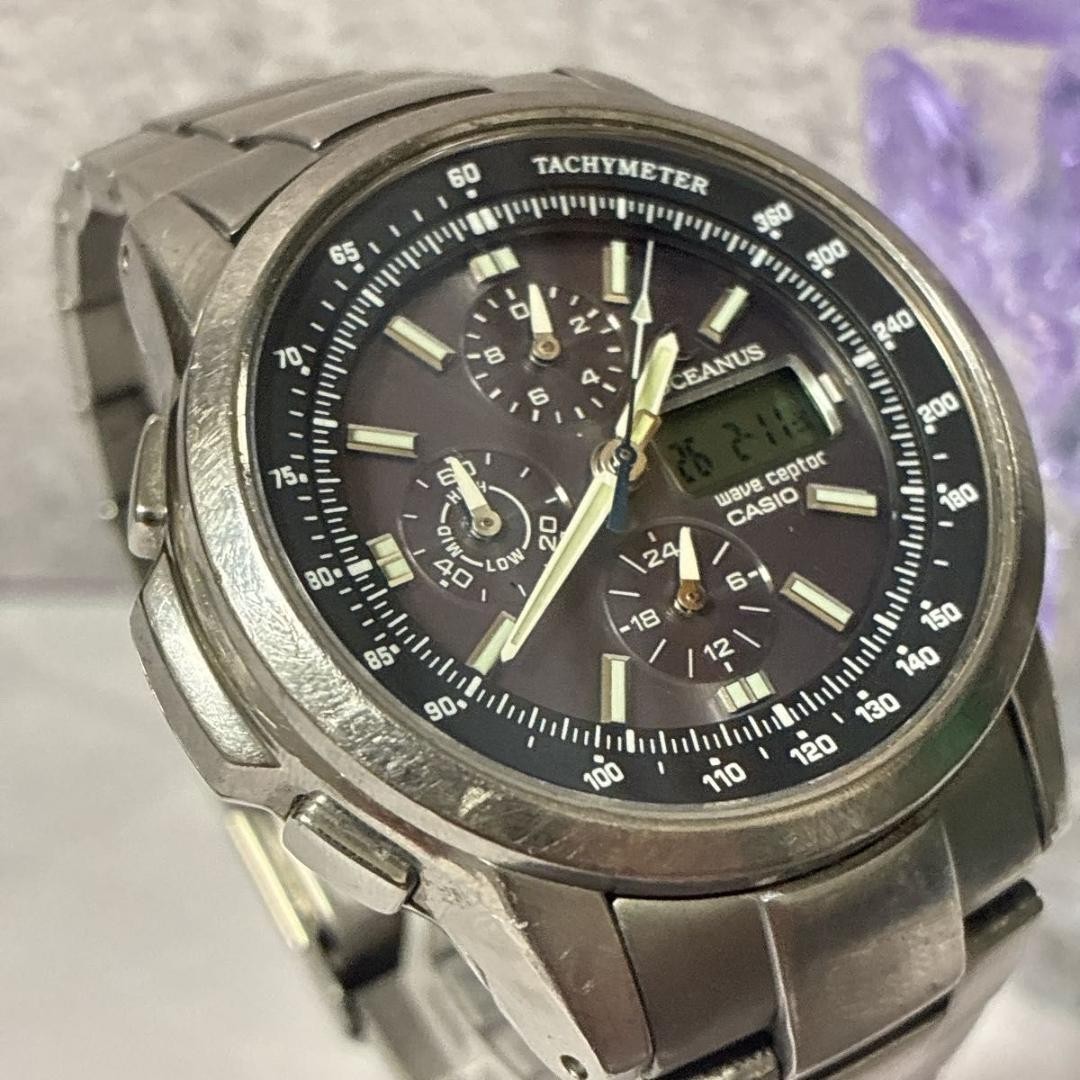 Casio Oceanus OCW-500TDJ Solar Radio Titanium Mens Watch Japan Import Exc