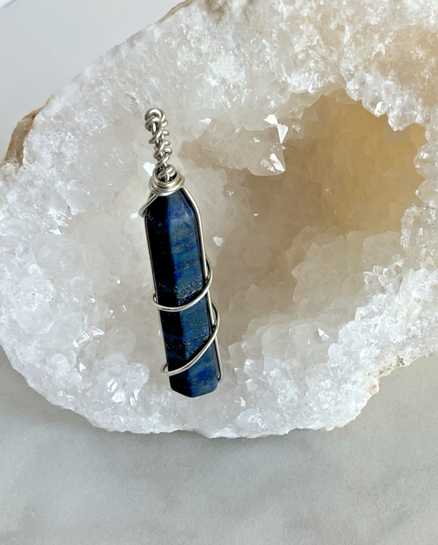 Wire Wrapped Crystal Pendant