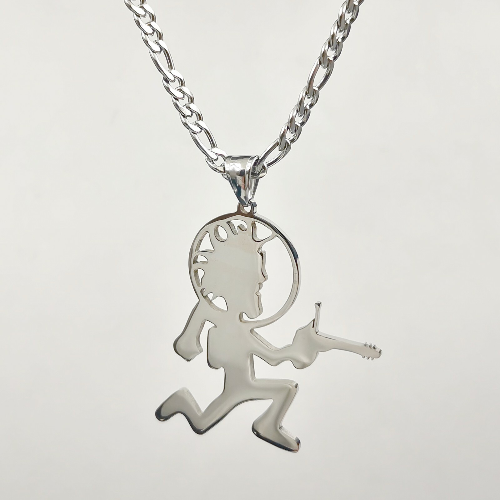 Juggalo Hip HOP ICED Hatchet Man Runner Pendant Charms Stainless Steel Necklace