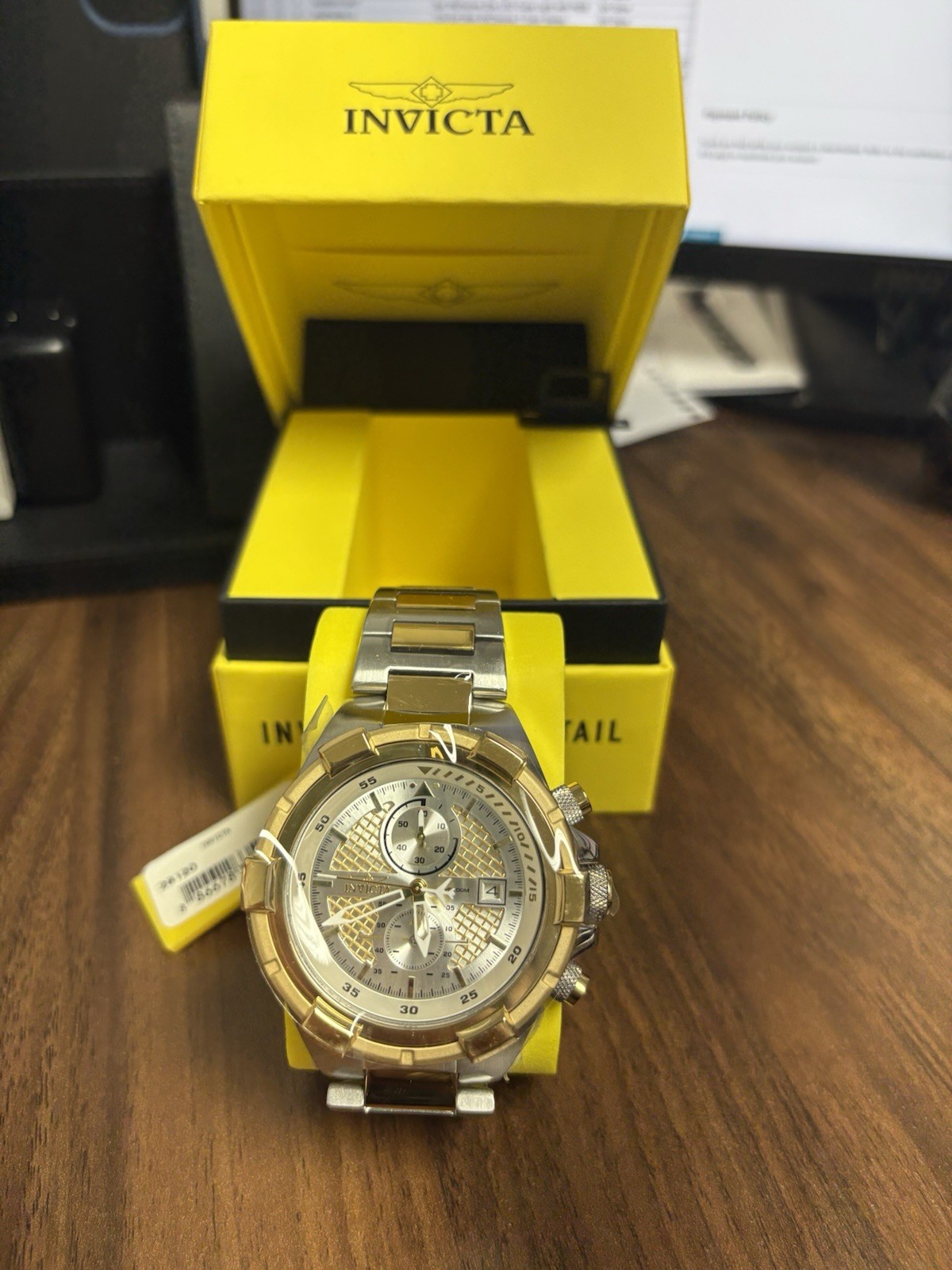 Invicta Aviator Falcon 28120 Men’s Gold & Steel Chronograph 50.5mm Quartz Watch