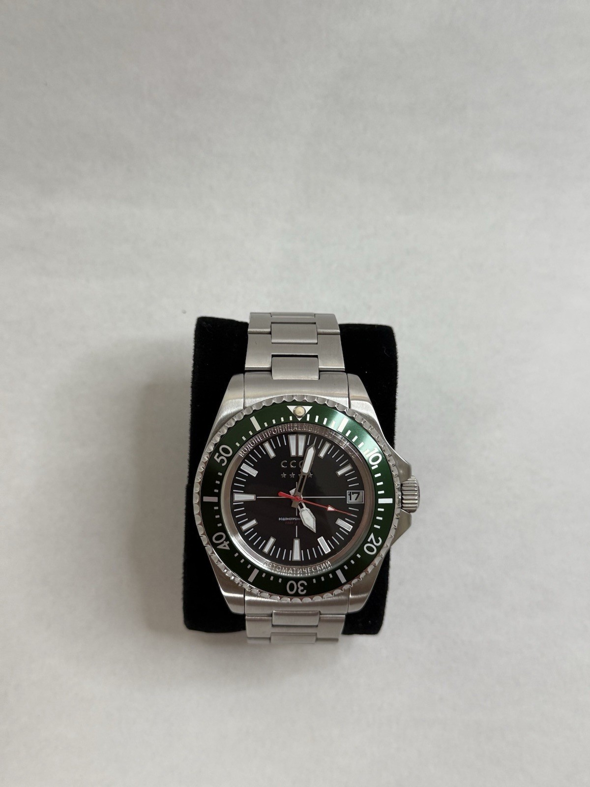 CCCP Kamchatka Automatic Diver 150m 44mm Black Dial Green Bezel Box Papers