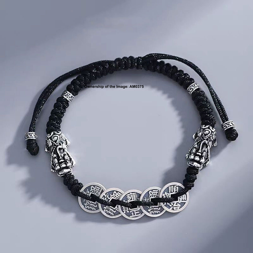 Pure S999 Fine Silver Bracelet Rich Pixiu Women Men Bracelet Adjustable 16-17cm