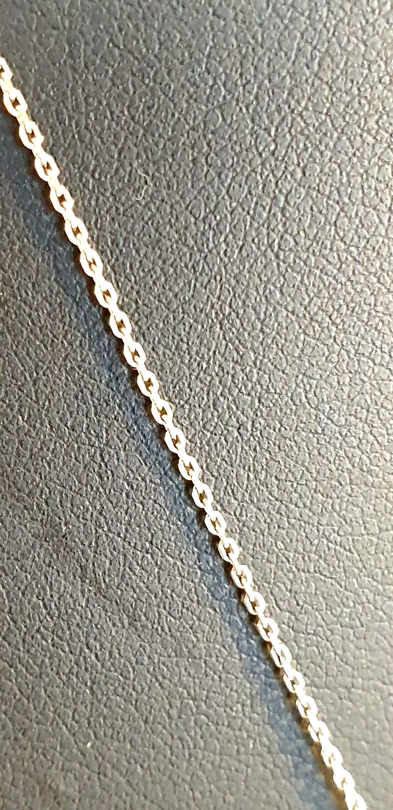 925 Silver Pendant Drop Blue & Fine Anchor Chain Master Hallmarked “MS” 41 – 44cm