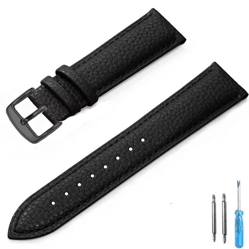 Genuine Leather Watch Strap for Man Women High-quality Wrist Watchband + Tool