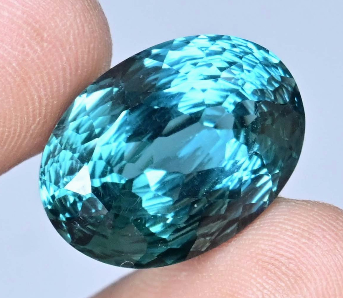 21.25 Ct Natural Greenish Neon Blue Paraiba Tourmaline Certified Loose Gemstone
