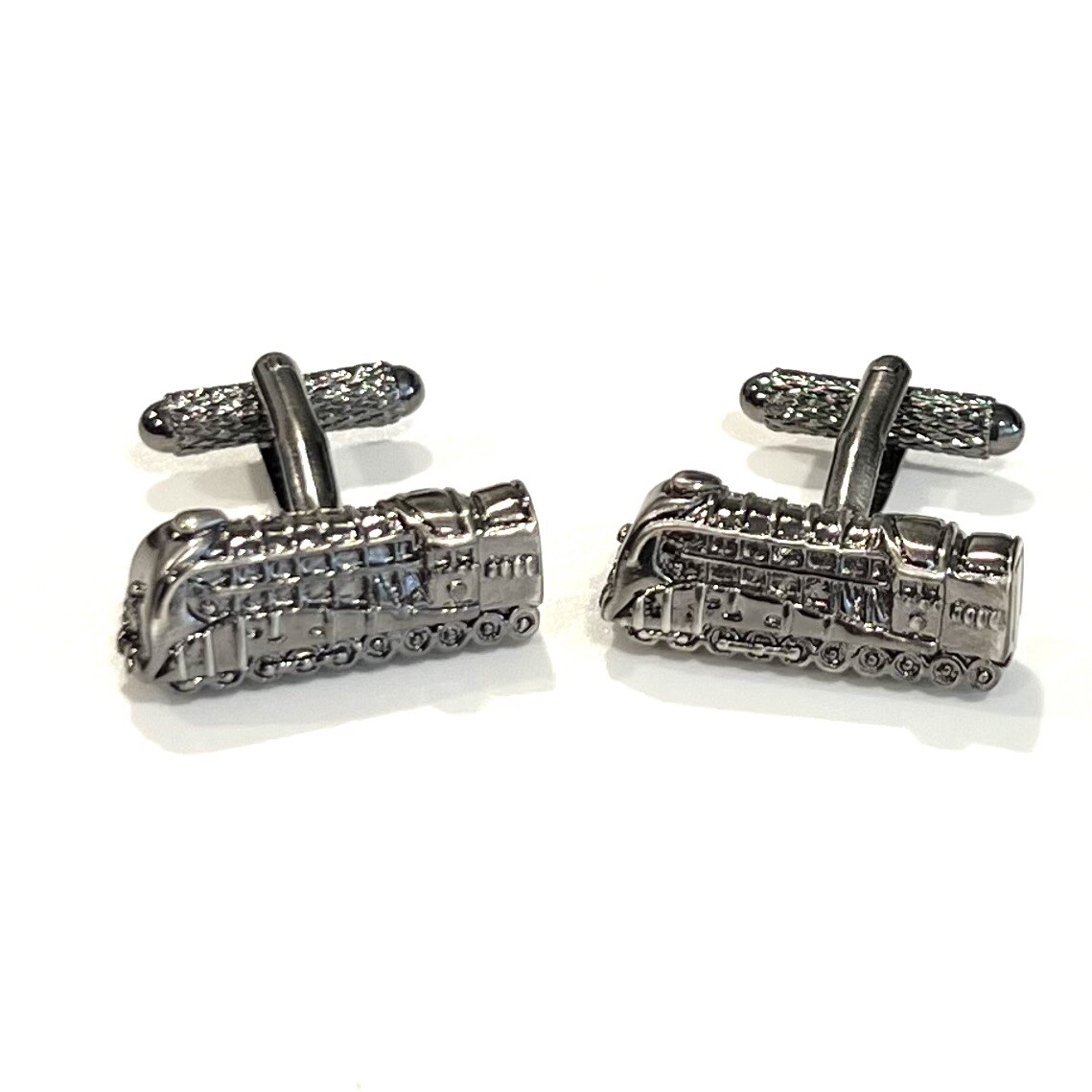 Vintage Style Train Engine Cufflinks In Box For Men Birthday Gift