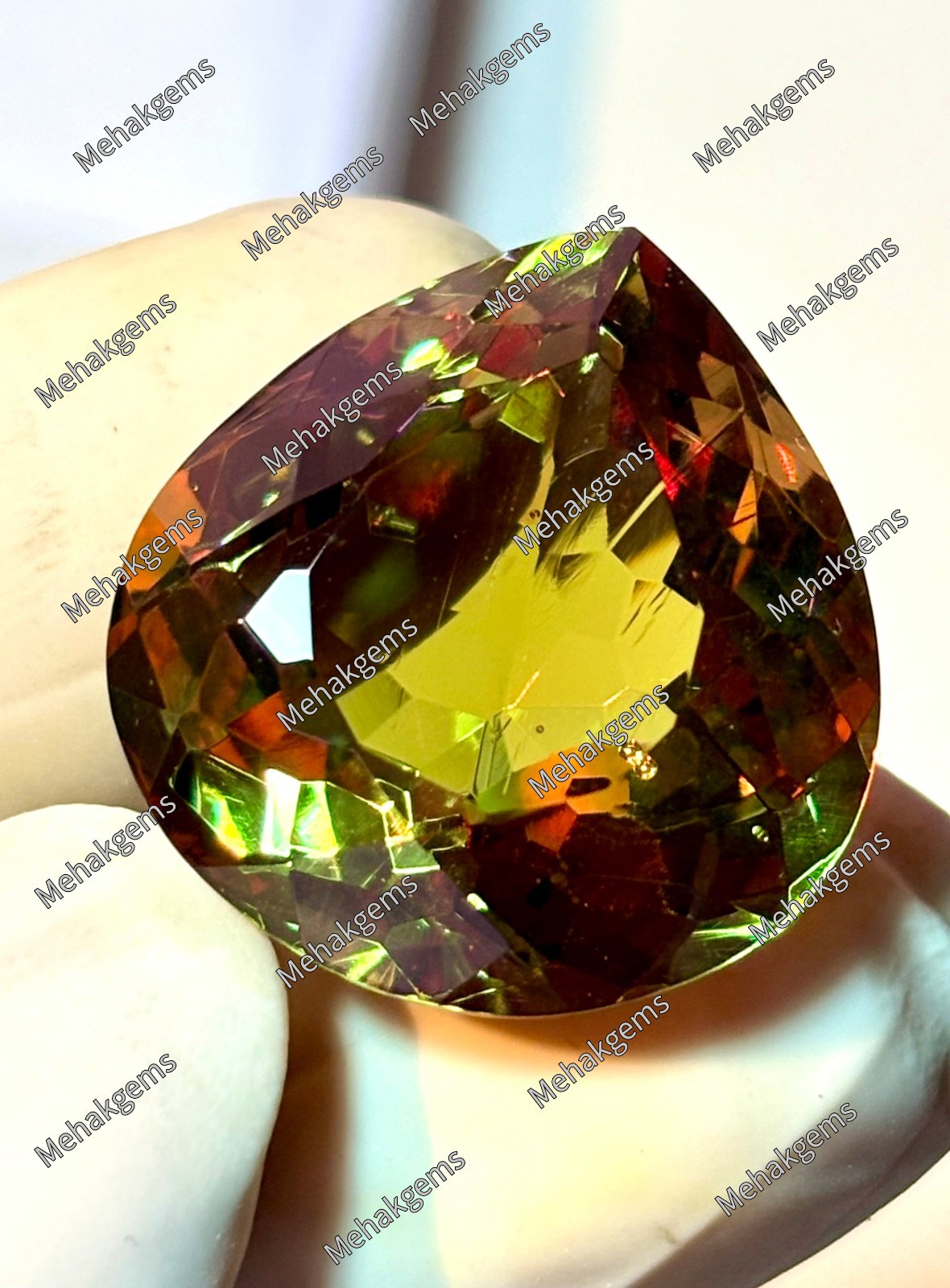 Color Change Zultanite Gemstone Pear Shape Diaspore, Fantasy Cut Collector Stone
